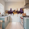Havana Cuba Skyline Purple & Gold Mural Wallpaper - room preview 06
