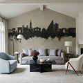 Montpellier Skyline Concrete Mural Wallpaper - room preview 06