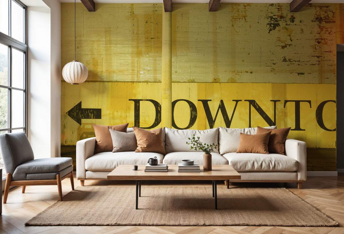 Downtown Directions Mural Wallpaper - room preview 06
