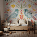 Wild Blooms II Mural Wallpaper - Light Tone - room preview 06