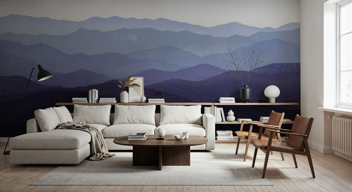 Purple Mountains Mural Wallpaper - room preview 06