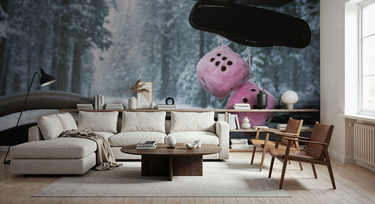 Winter Drive Dice Mural Wallpaper - room preview 06