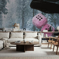 Winter Drive Dice Mural Wallpaper - room preview 06