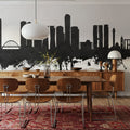 Tel Aviv Skyline Black & White Mural Wallpaper - room preview 06