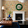 Harvest Paisley Mini Swamp Green Mural Wallpaper - room preview 06