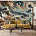 Tempest's Dance in an Abstract Whirl Mural Wallpaper - room preview 06