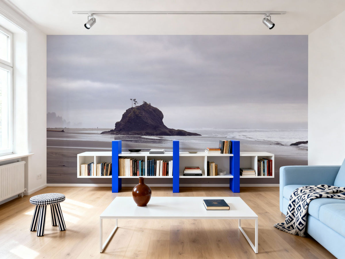 Misty Coastal Haven Mural Wallpaper - room preview 06