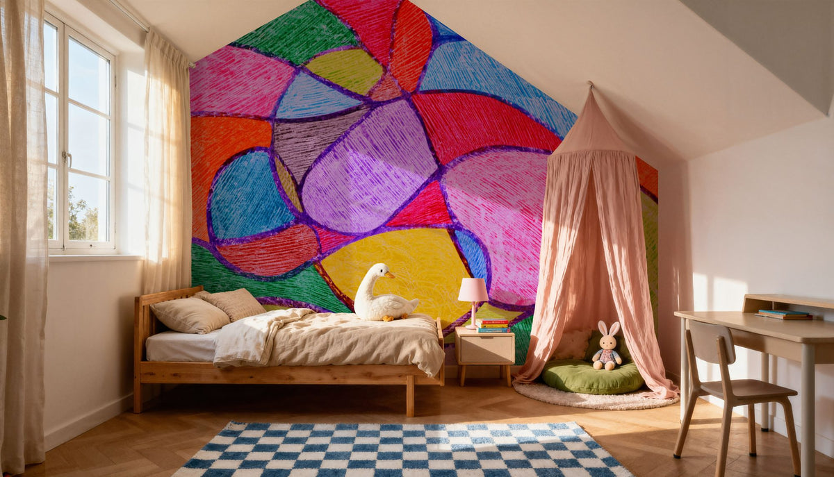 Patchwork Field Mural Wallpaper - room preview 06
