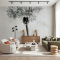 Wonderful Wildflowers VI Neutral Mural Wallpaper - room preview 06