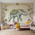 Elephant Walk IV Mural Wallpaper - room preview 06