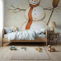 Deck the Halls Snowman Mural Wallpaper - room preview 06
