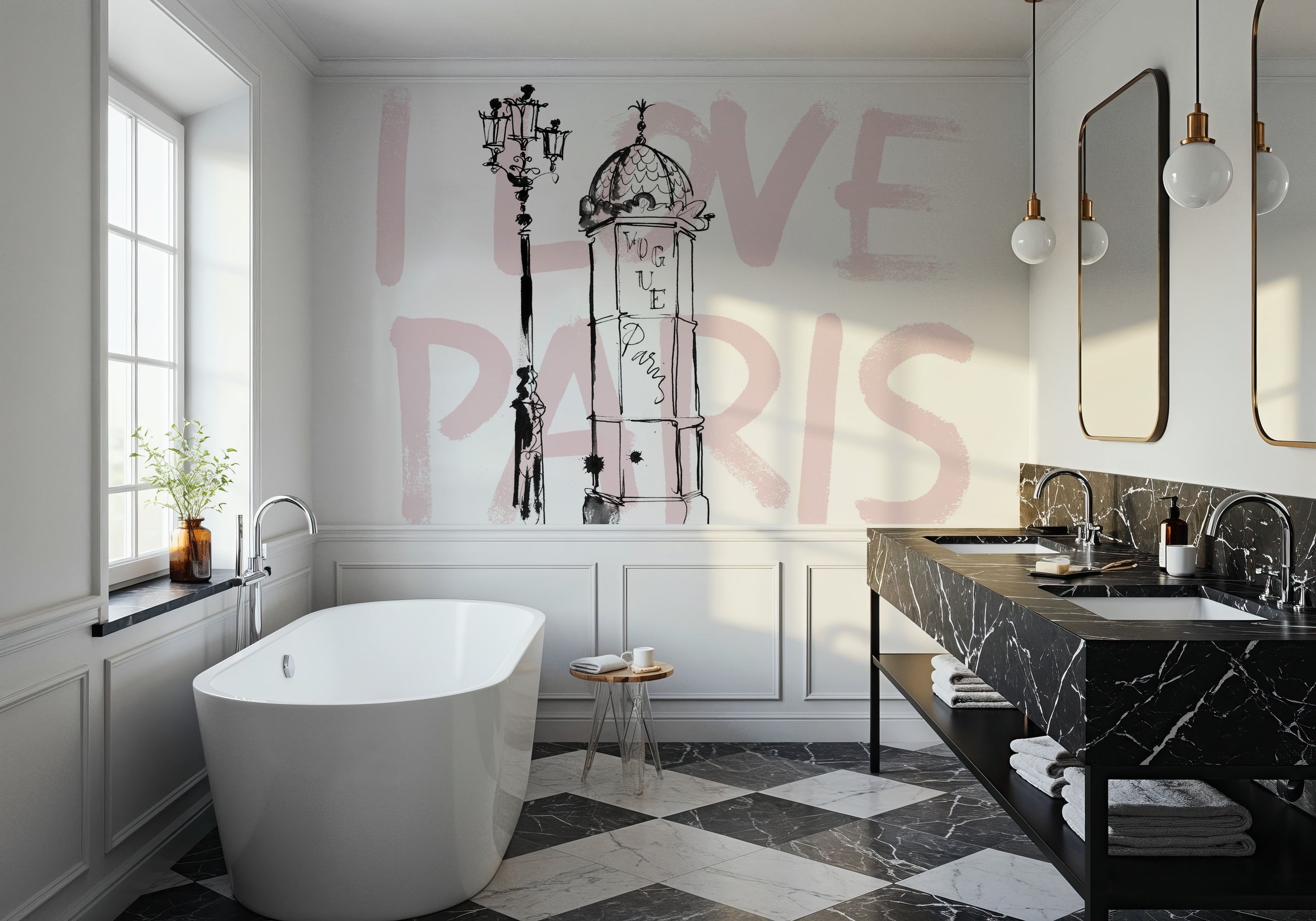 Paris, Je Love You Mural Wallpaper
