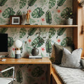 Paradise Foliage Light Mural Wallpaper - room preview 06