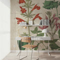 Salvia Florals Vintage I Mural Wallpaper - room preview 06