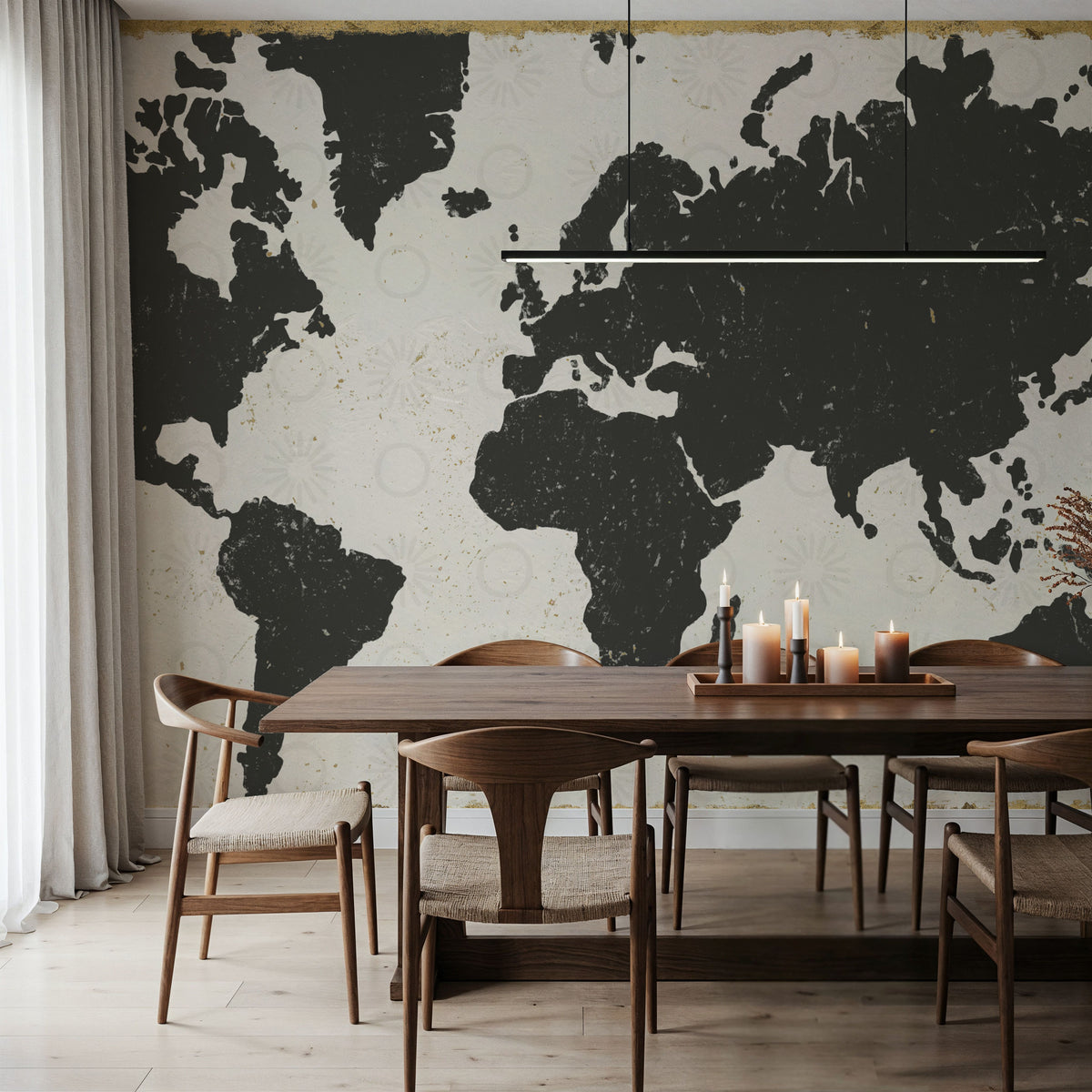 Kami Map I Mural Wallpaper - room preview 06