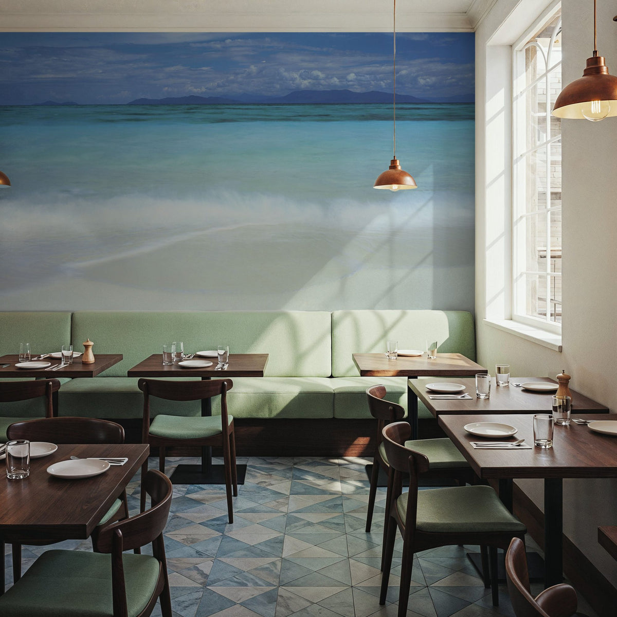 Serene Shores Mural Wallpaper - room preview 06