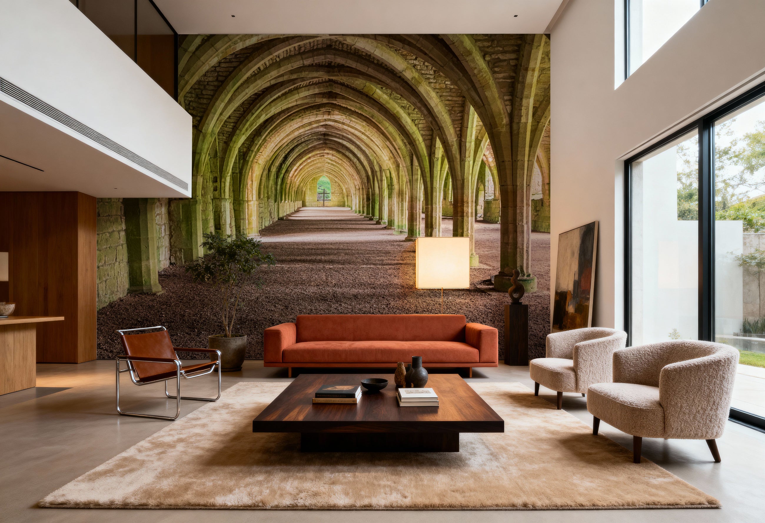 Fountains Abbey Left Mural Wallpaper