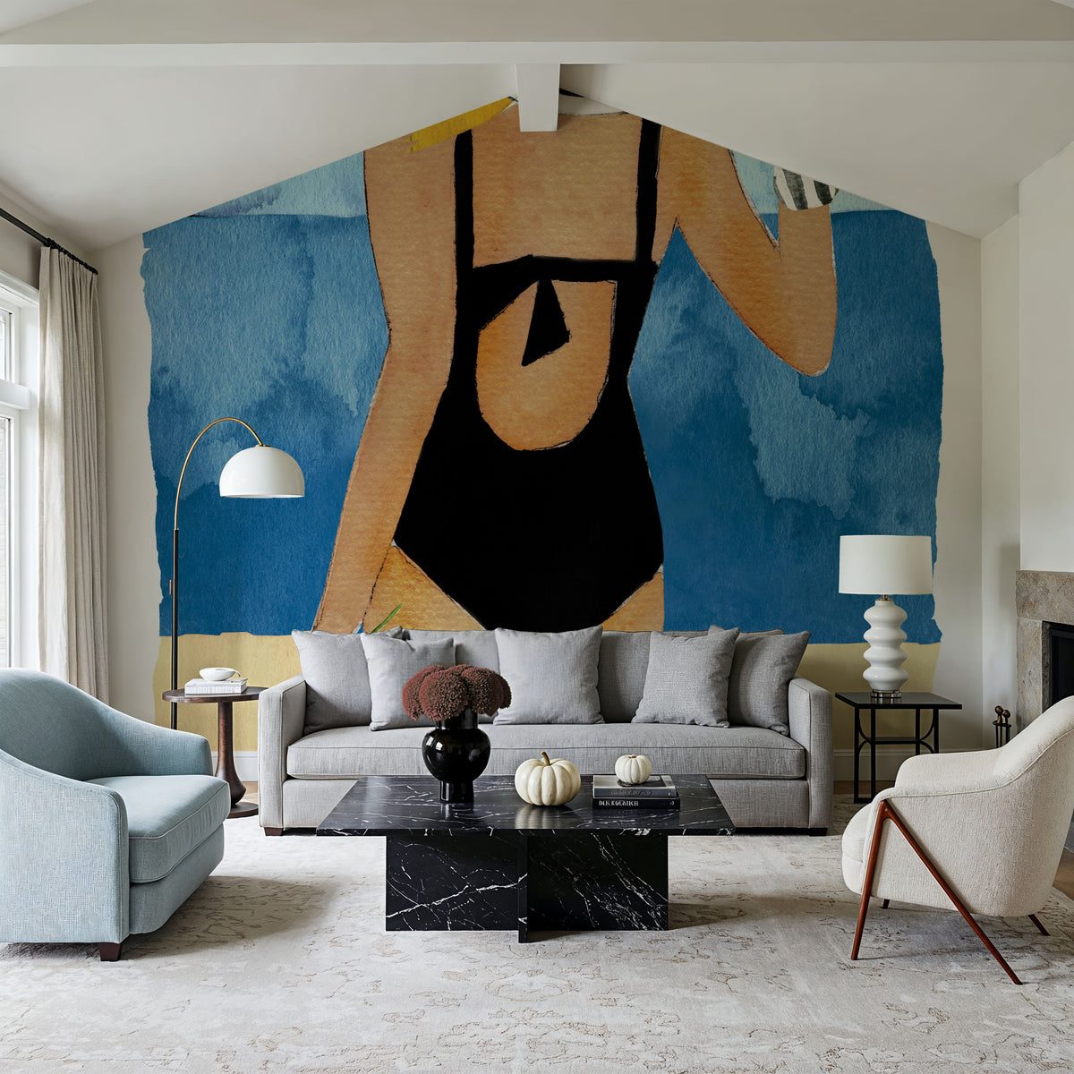 Ipanema Girl One Piece Mural Wallpaper - room preview 06