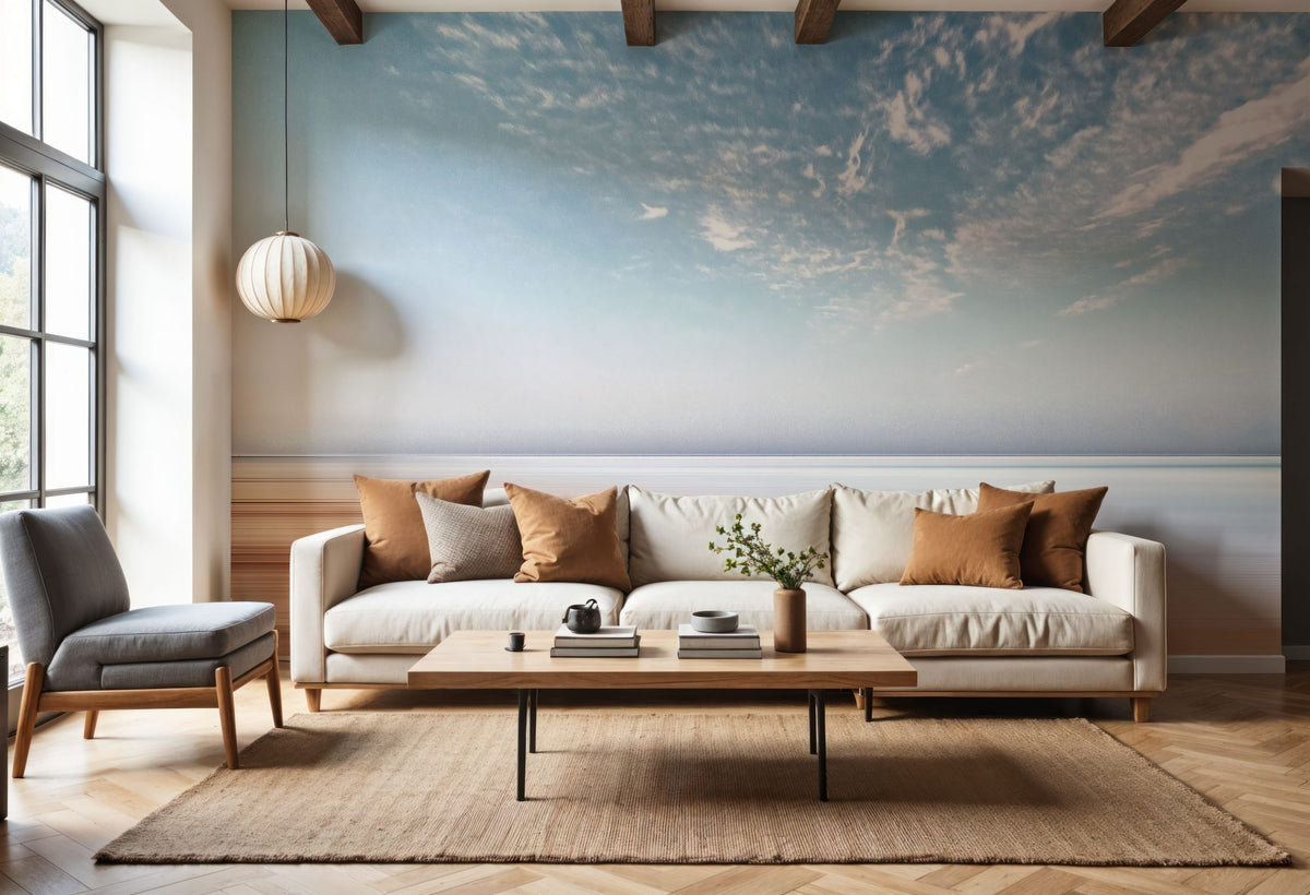 Ocean Horizon Mural Wallpaper - room preview 06