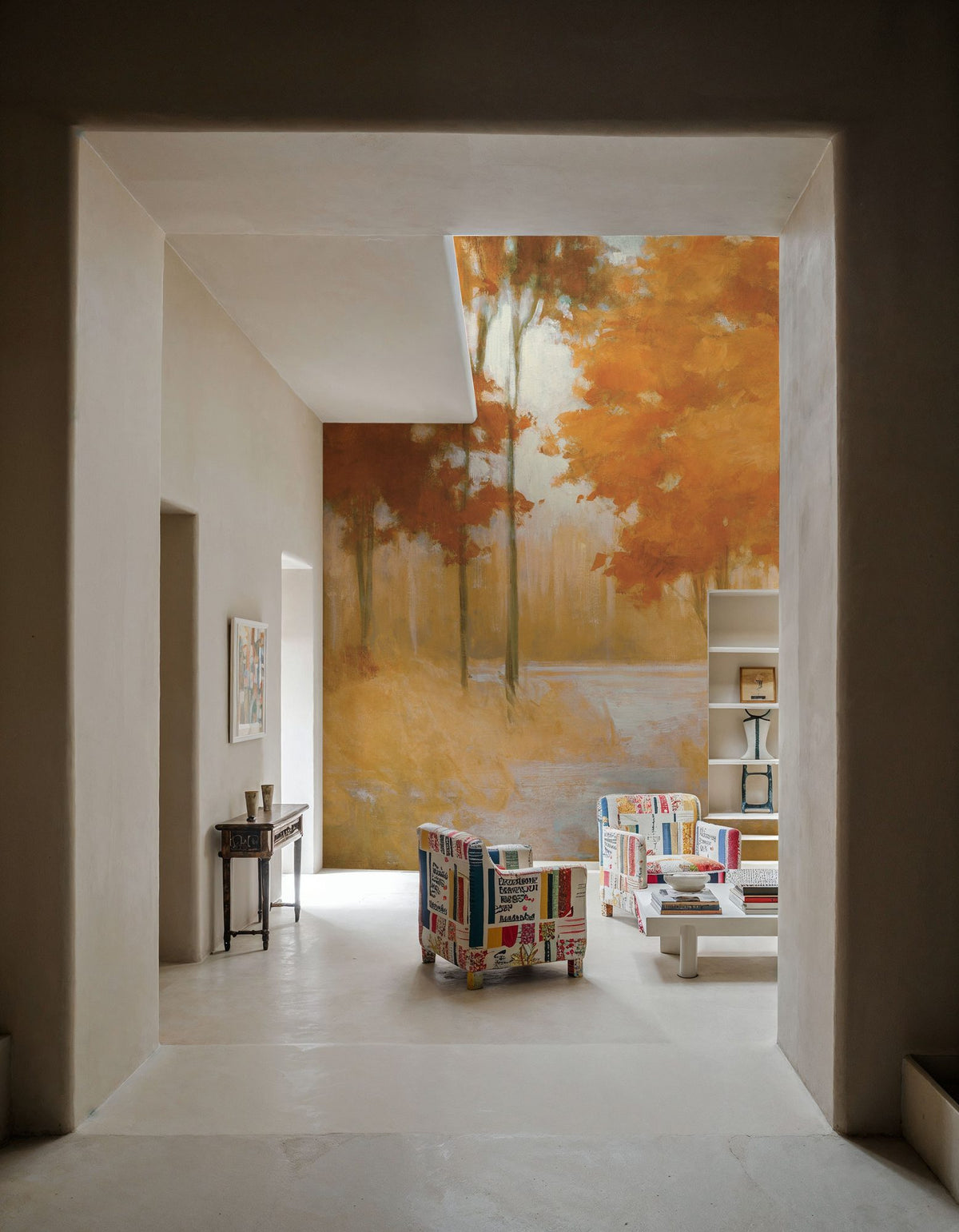 Autumn Lake Light Mural Wallpaper - room preview 06