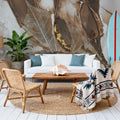 Gilded Leaf Collage II Mural Wallpaper - Warm Tone - room preview 06