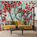Red Leaves Mural Wallpaper - room preview 06