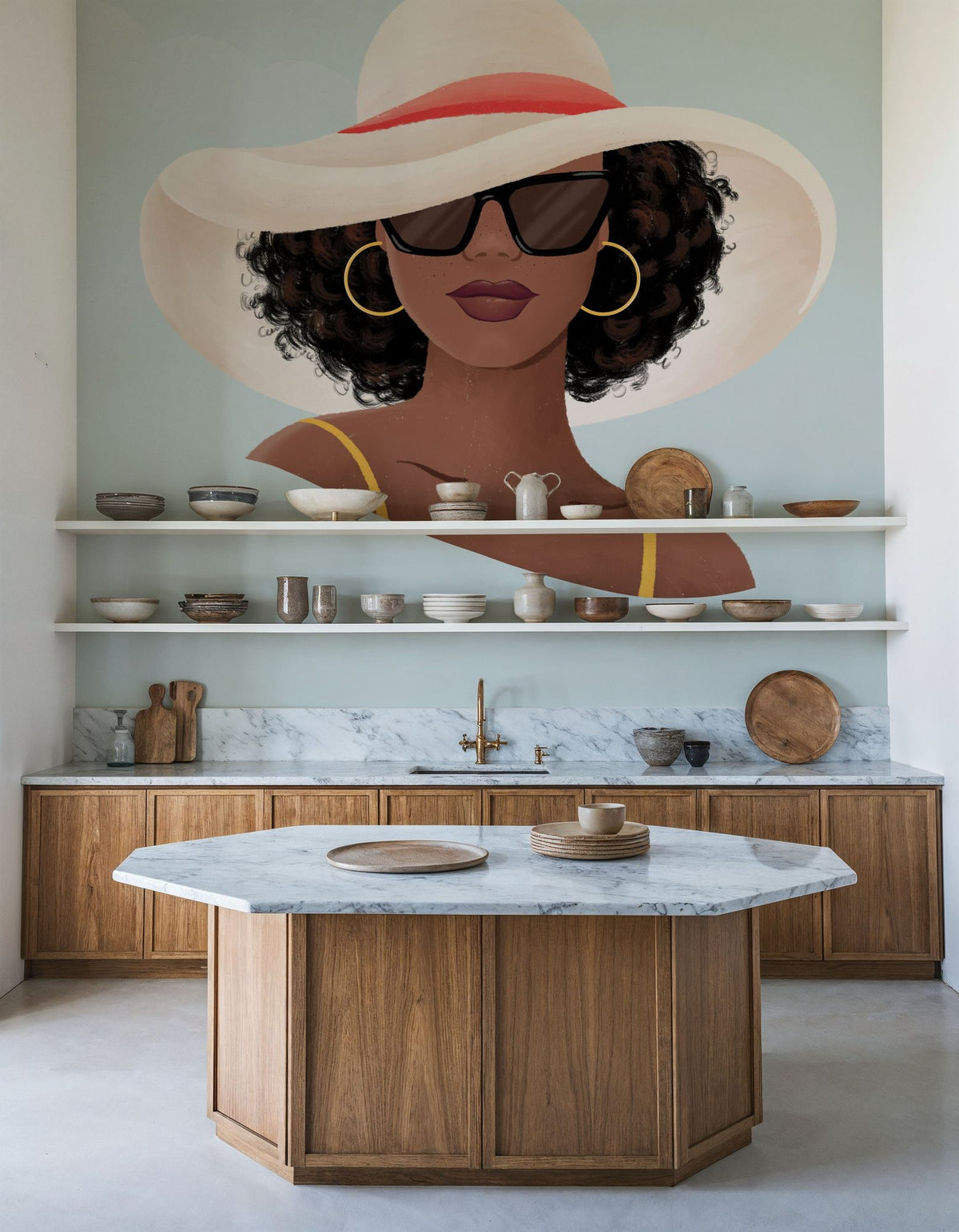 Beach Girl I Mural Wallpaper - room preview 06