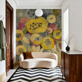 Yellow Floral Duo III Mural Wallpaper - room preview 06