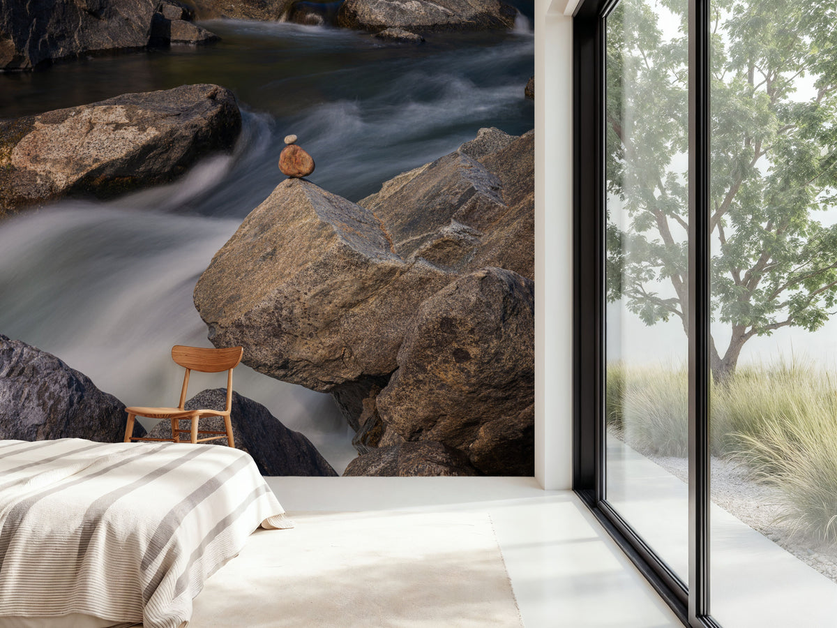 Icicle Creek Stones Mural Wallpaper - room preview 06
