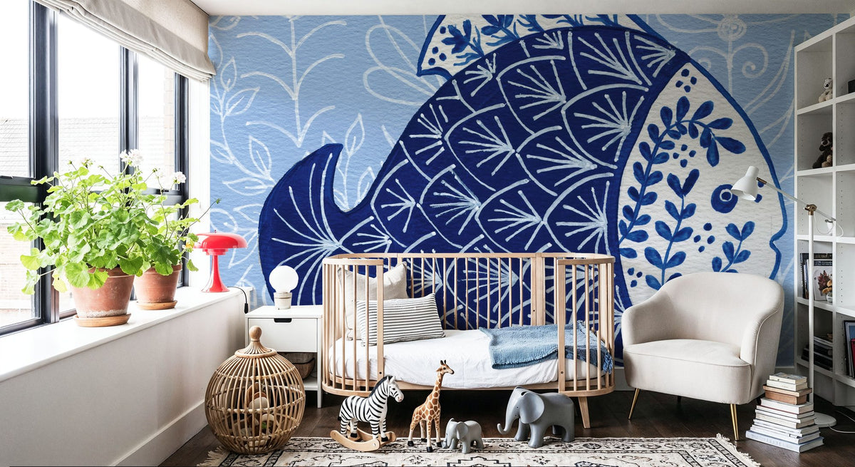 Coastal Chinoiserie III Mural Wallpaper - room preview 06