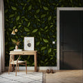 Winter Berries, Night Mural Wallpaper - room preview 06