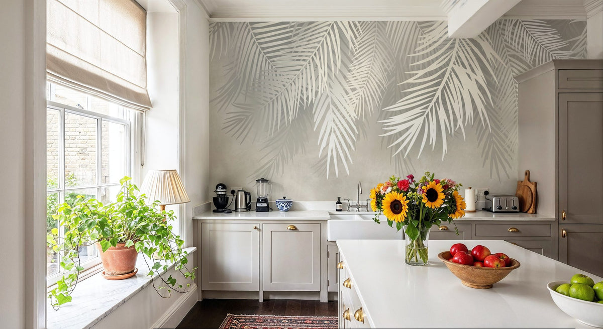 Snow Palms Mural Wallpaper - room preview 06