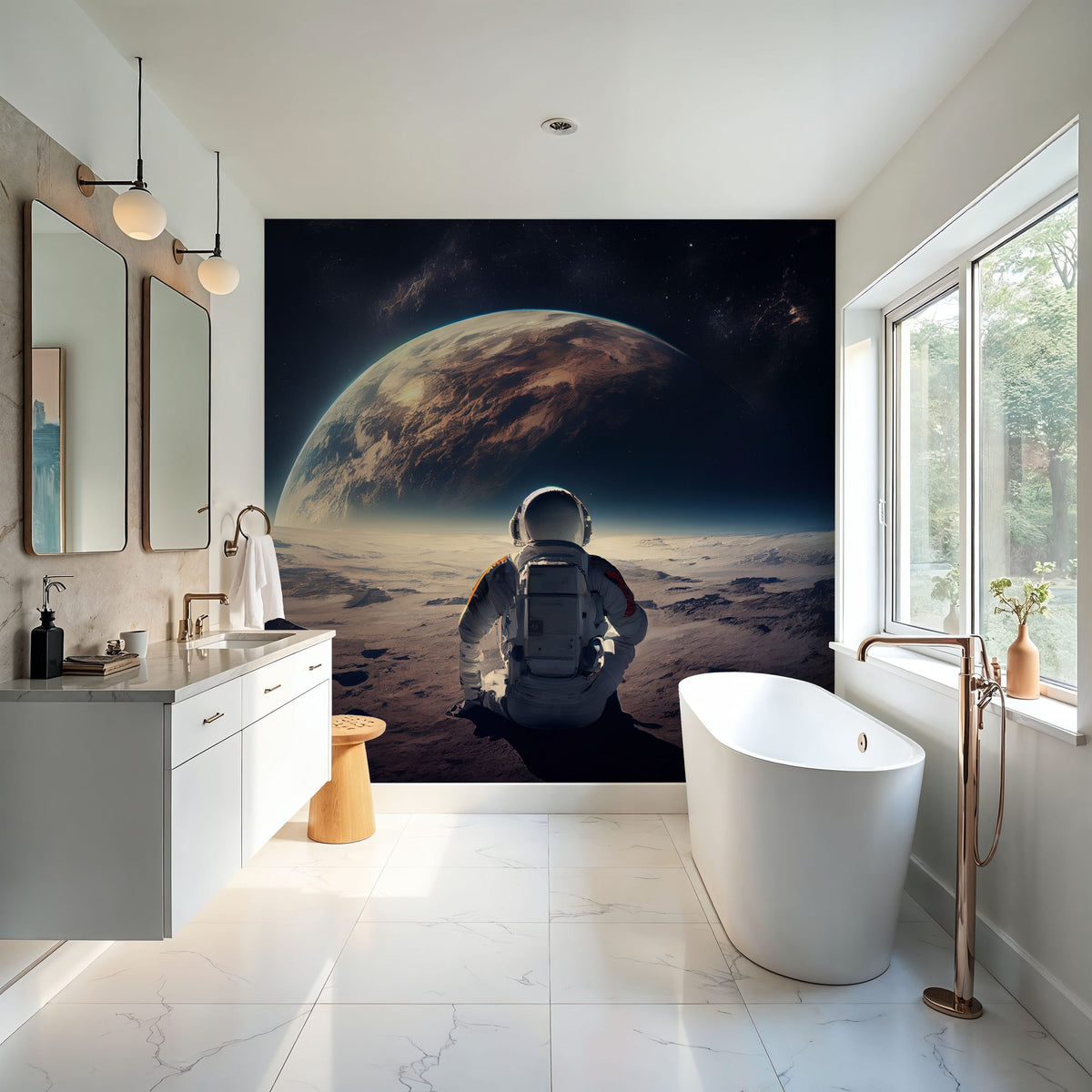 Astronaut Break Mural Wallpaper - room preview 06
