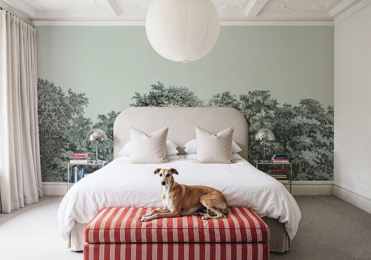 Over the Treetops, Seafoam Mural Wallpaper - room preview 06