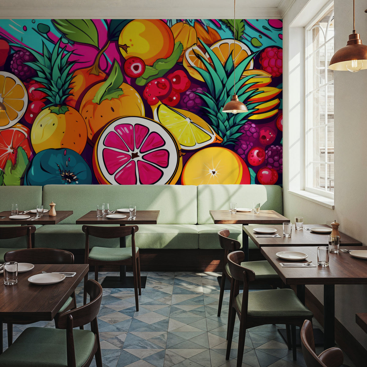 Fruits For Everyone Mural Wallpaper - room preview 06