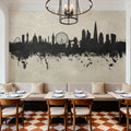 London Skyline Concrete Mural Wallpaper - room preview 06