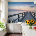 Strand Pier Panorama Mural Wallpaper - room preview 06