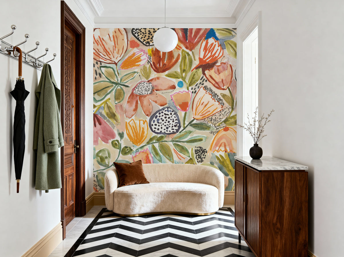 Forte Florals II Mural Wallpaper - room preview 06
