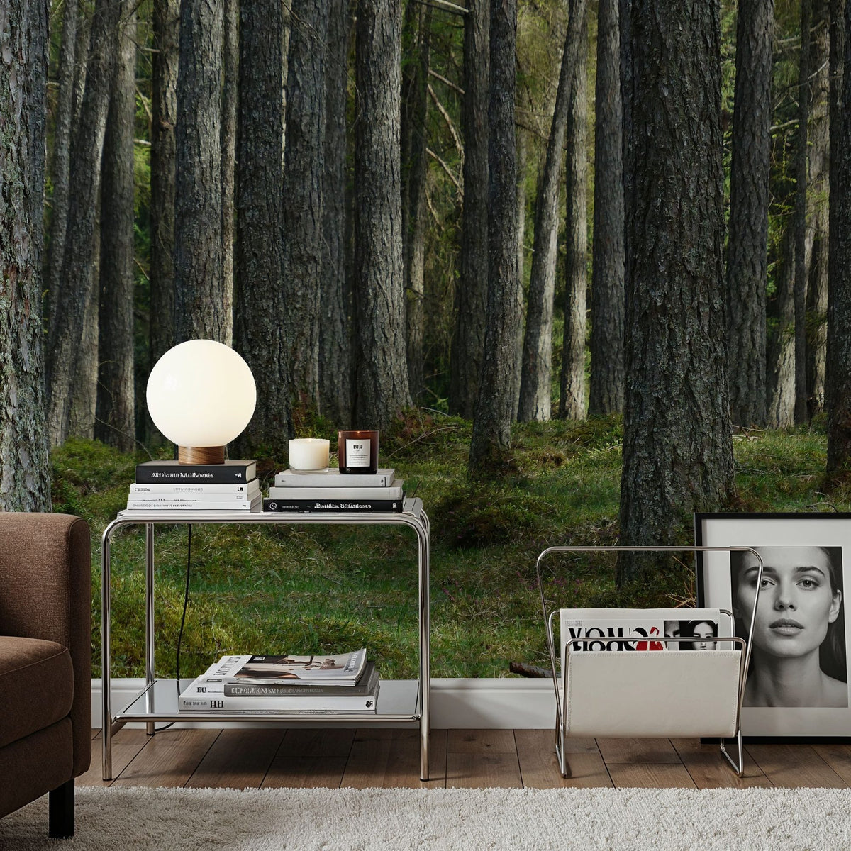 Pine Forest Mural Wallpaper - room preview 06