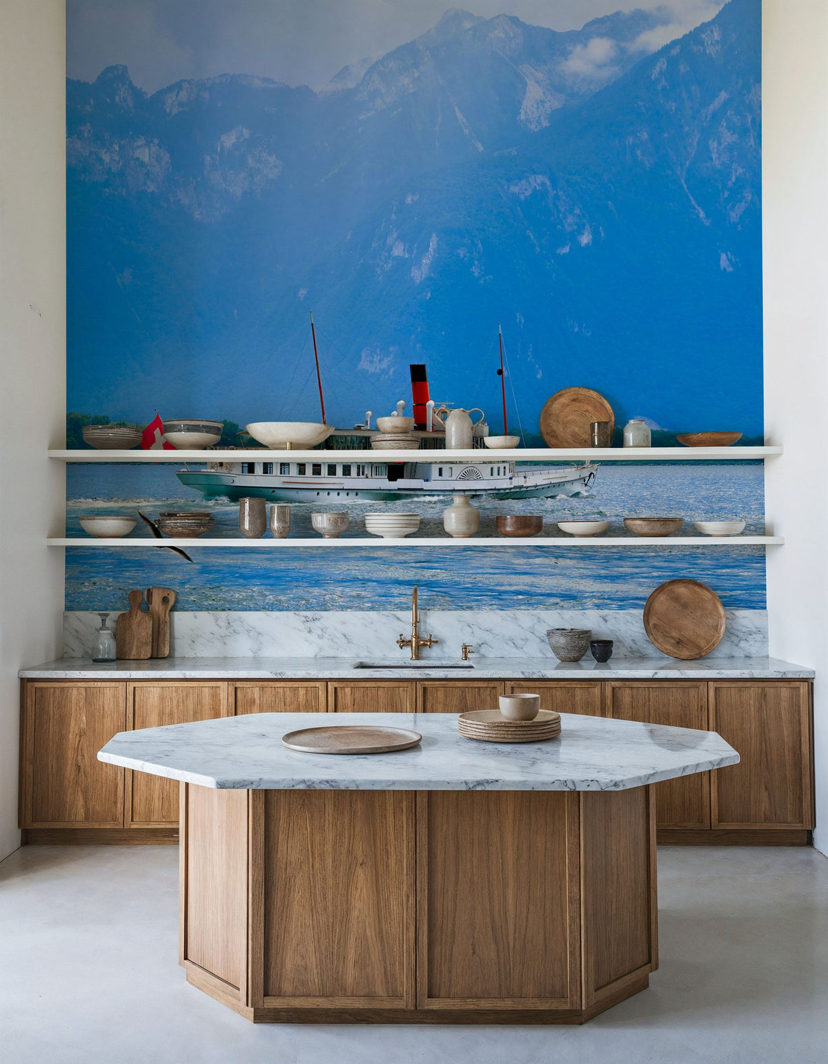 Lake Geneva Mural Wallpaper - room preview 06