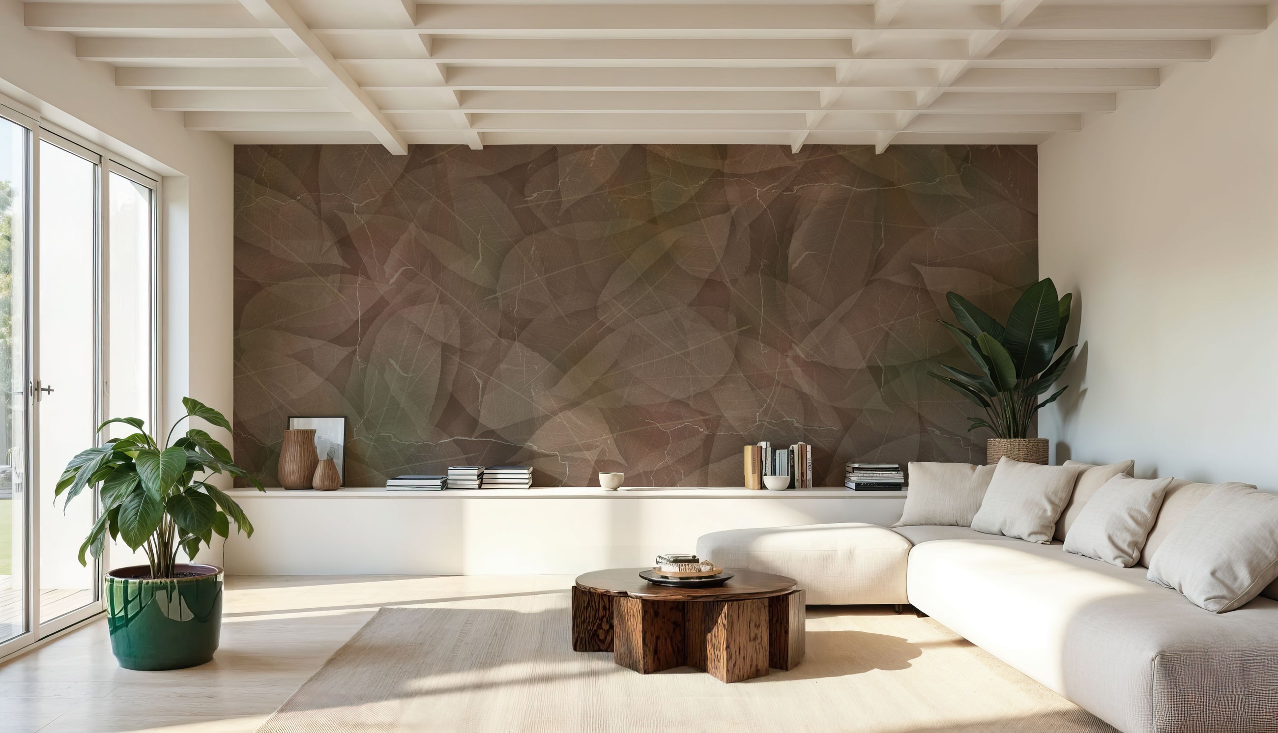 Acid Leaves Mural Wallpaper