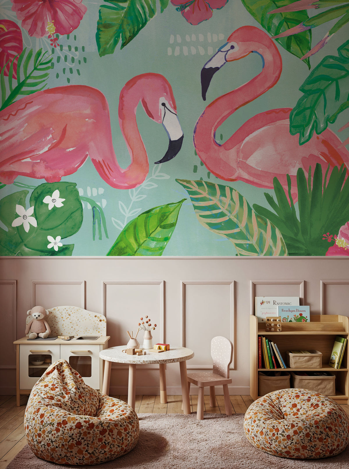 Fruity Flamingos I Mural Wallpaper - room preview 06