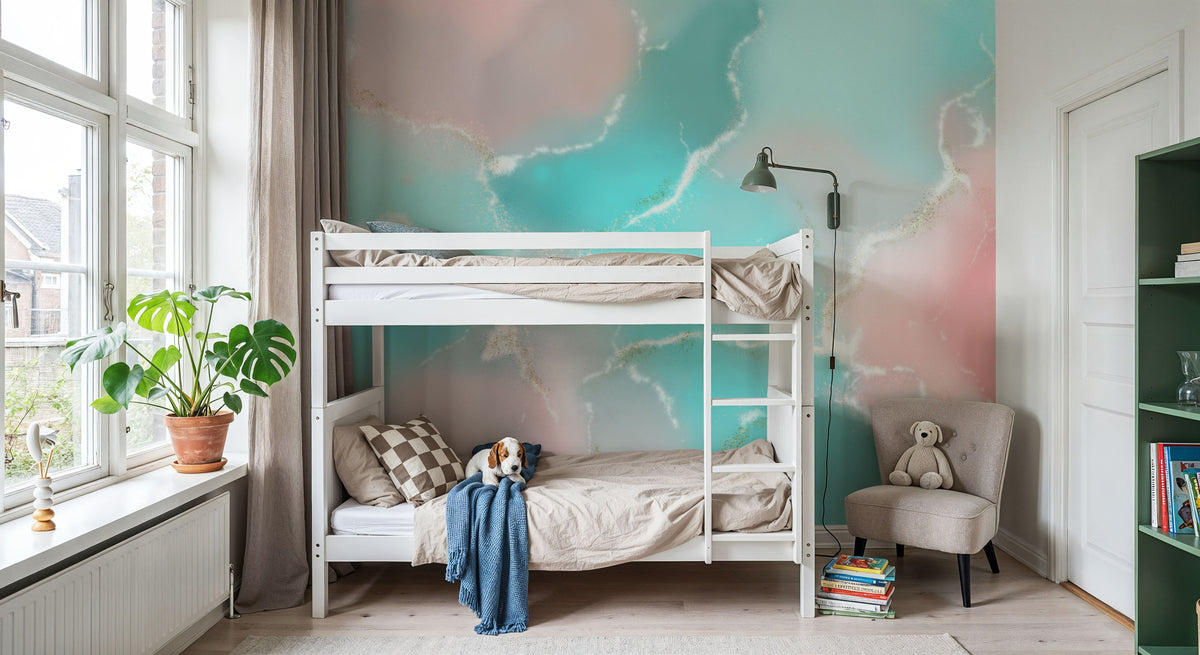 Floating Abstract Mural Wallpaper - room preview 06
