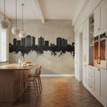 San Mateo California Skyline Concrete Mural Wallpaper - room preview 06