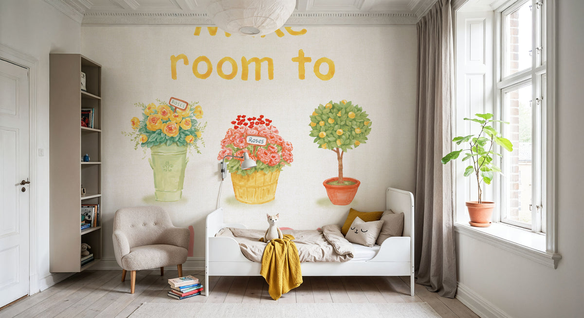 Flea Market Flowers VI Mural Wallpaper - room preview 06