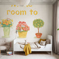 Flea Market Flowers VI Mural Wallpaper - room preview 06