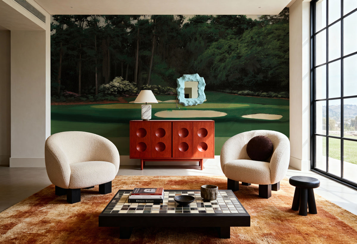 The Fairway III Mural Wallpaper - Dark Tone - room preview 06