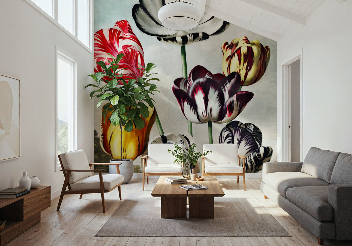 Temple of Flora Tulips Mural Wallpaper - room preview 06