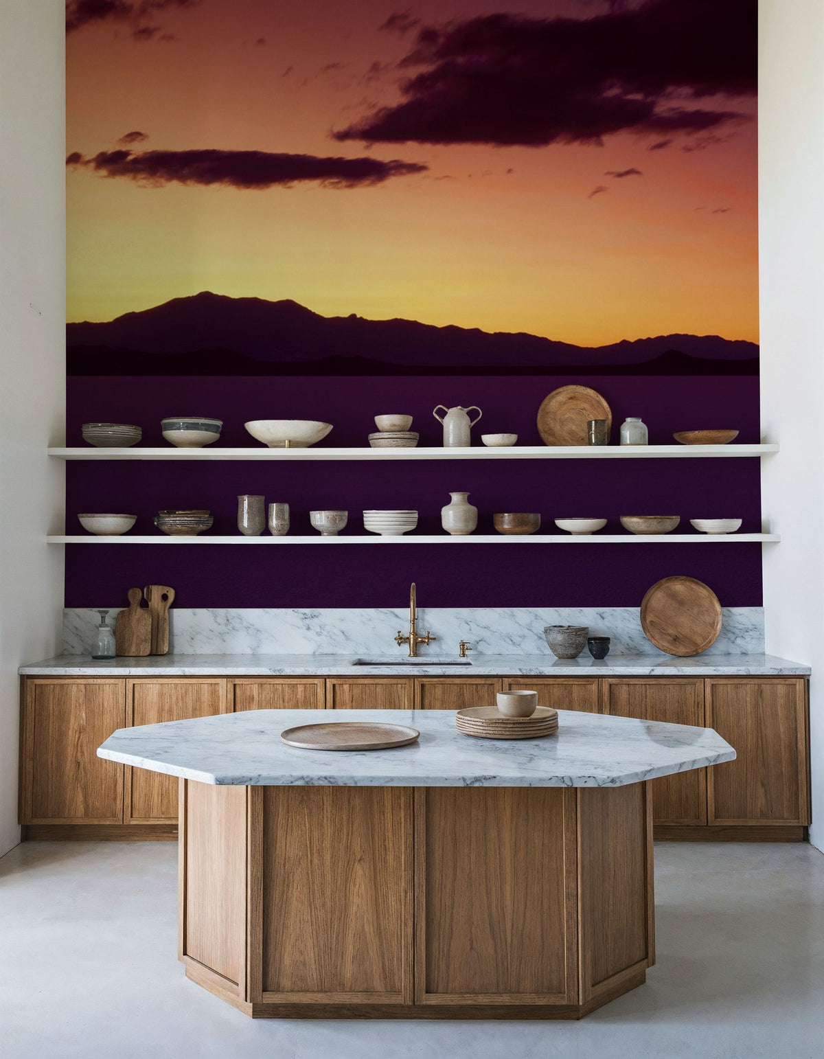 Painted Desert Horizon Mural Wallpaper - room preview 06