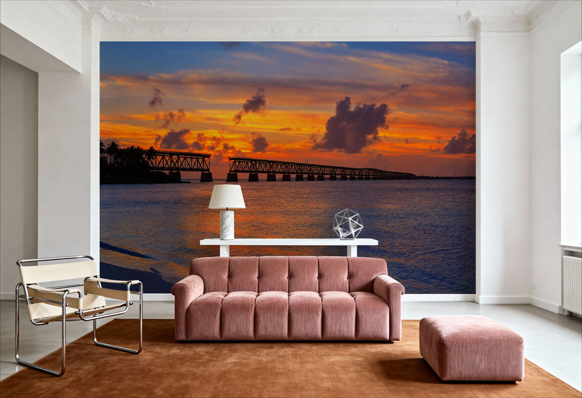 Keys Bridge Mural Wallpaper - room preview 06